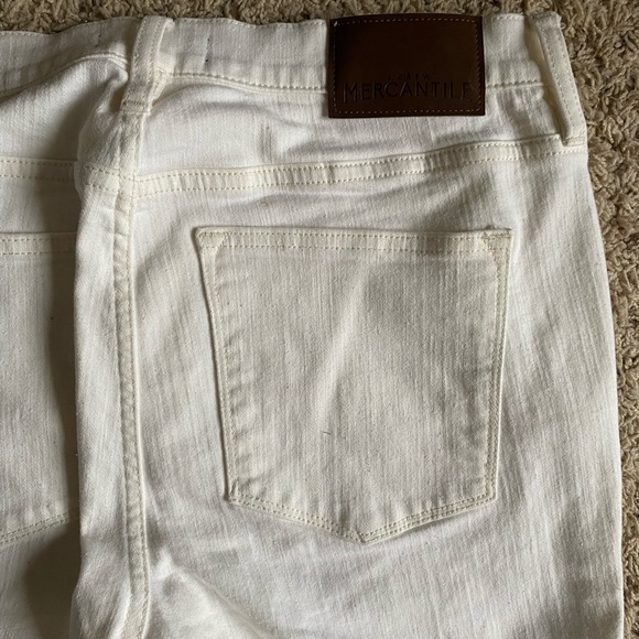 J. Crew Mercantile White Straight Leg Jeans - Picture 7 of 8